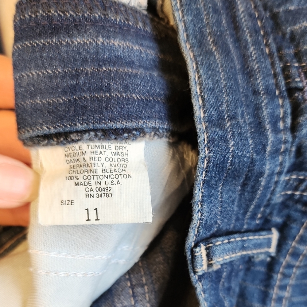 VINTAGE Lee Women's High Rise Blue Striped Jeans - Picture 7 of 10